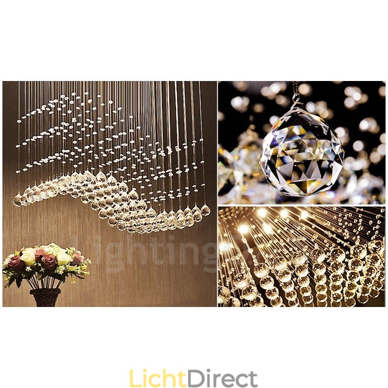 Moderne kristallen plafond hanglamp binnen kroonluchter verlichting lampen armaturen
