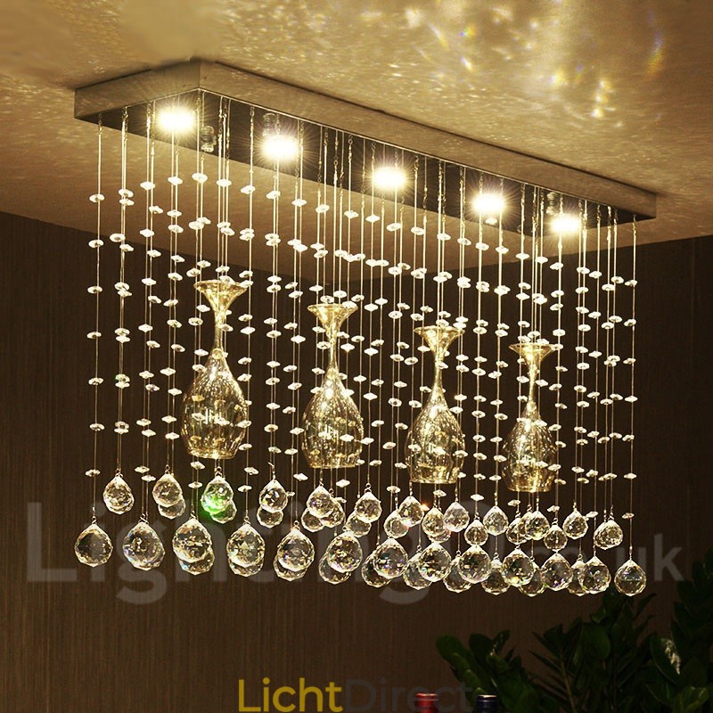 5 lampen moderne kristallen plafond hanglamp binnen kroonluchter verlichting lampen armatuur