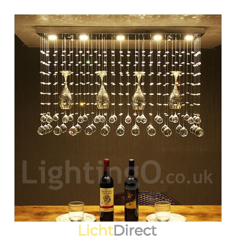 5 lampen moderne kristallen plafond hanglamp binnen kroonluchter verlichting lampen armatuur