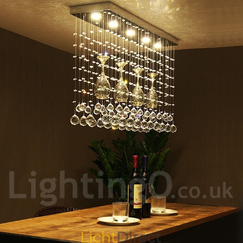 5 lampen moderne kristallen plafond hanglamp binnen kroonluchter verlichting lampen armatuur