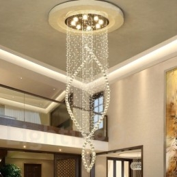 Extra grote moderne kristallen plafond hanglamp binnen kroonluchter verlichting lampen armaturen