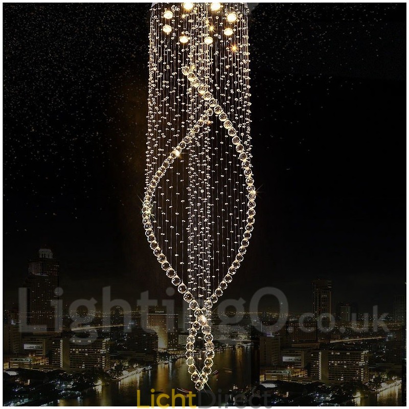 Extra grote moderne kristallen plafond hanglamp binnen kroonluchter verlichting lampen armaturen