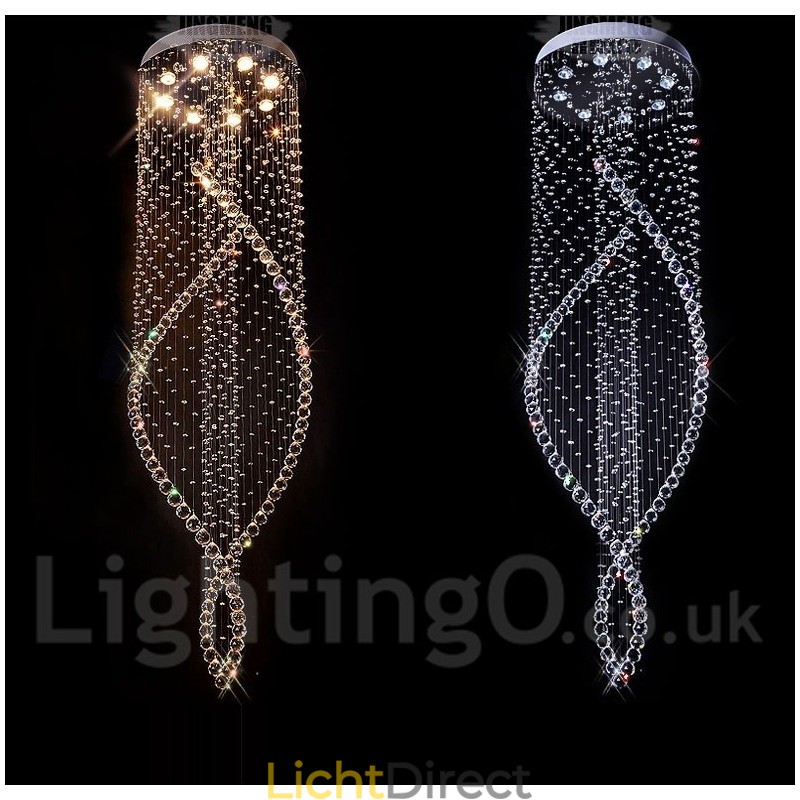 Extra grote moderne kristallen plafond hanglamp binnen kroonluchter verlichting lampen armaturen