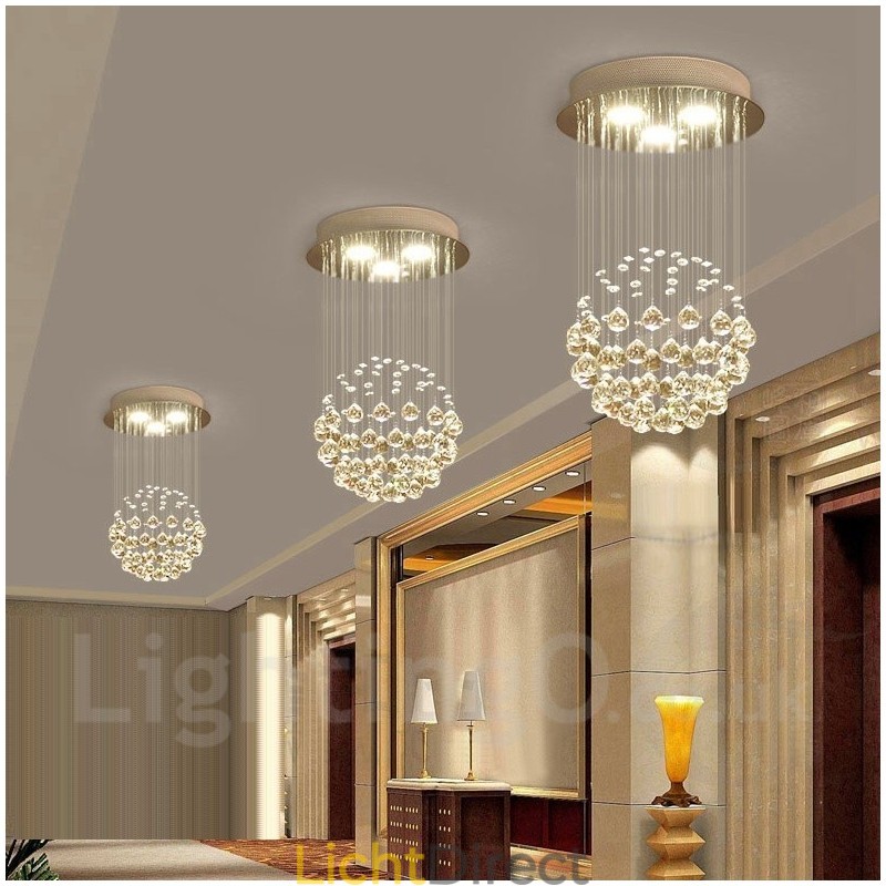 3 Lichts Moderne Kristallen Plafond Hanglamp Binnen Kroonluchter Verlichting Lampen Armaturen