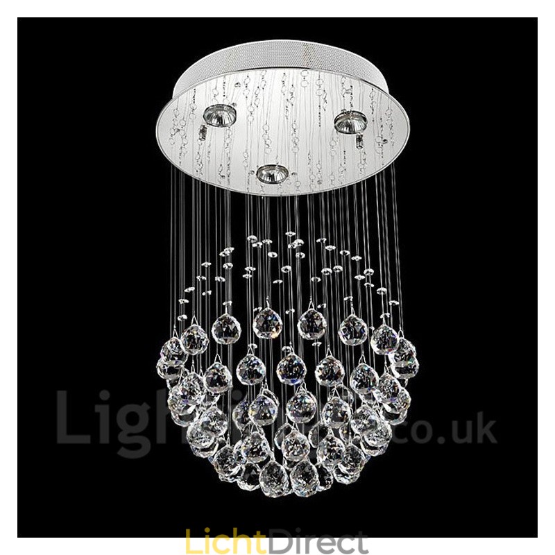 3 Lichts Moderne Kristallen Plafond Hanglamp Binnen Kroonluchter Verlichting Lampen Armaturen