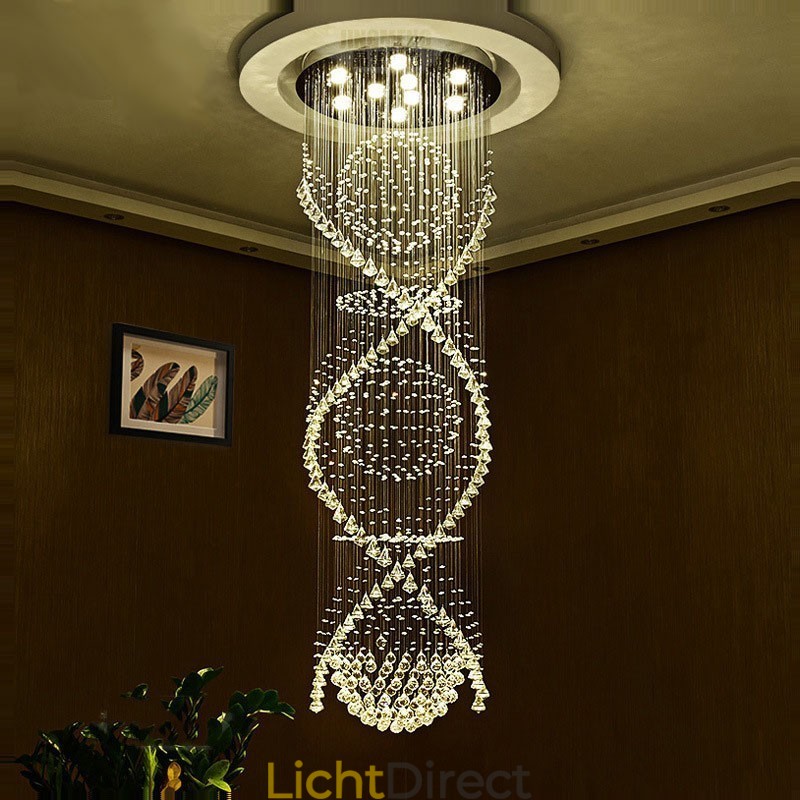 Extra Lengte 5 Meter Moderne Kristallen Plafond Hanglamp Binnen Kroonluchter Verlichting Lampen Armaturen