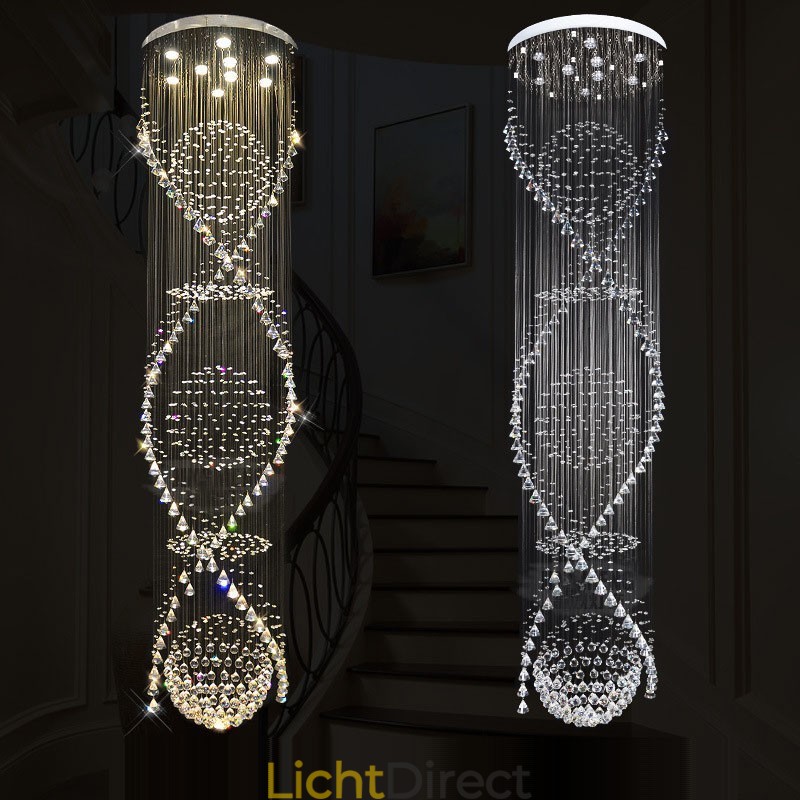 Extra Lengte 5 Meter Moderne Kristallen Plafond Hanglamp Binnen Kroonluchter Verlichting Lampen Armaturen