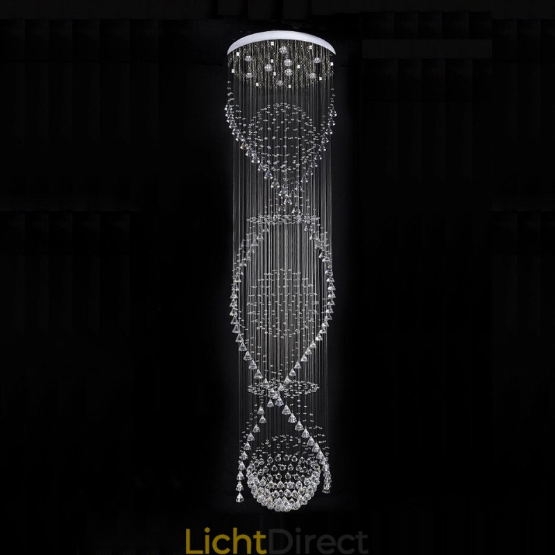 Extra Lengte 5 Meter Moderne Kristallen Plafond Hanglamp Binnen Kroonluchter Verlichting Lampen Armaturen