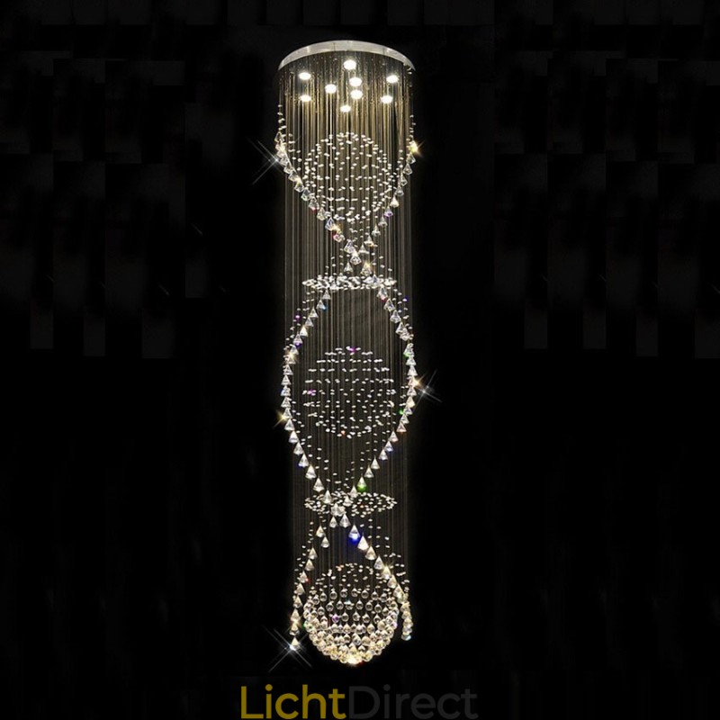 Extra Lengte 5 Meter Moderne Kristallen Plafond Hanglamp Binnen Kroonluchter Verlichting Lampen Armaturen