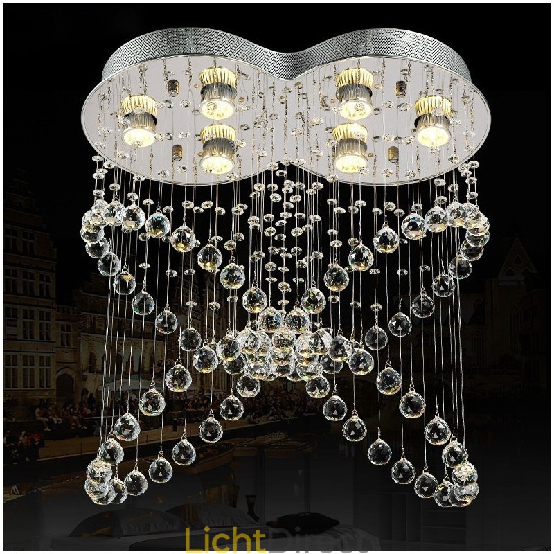 6 lampen moderne kristallen plafond hanglamp binnen kroonluchter verlichting lampen armaturen