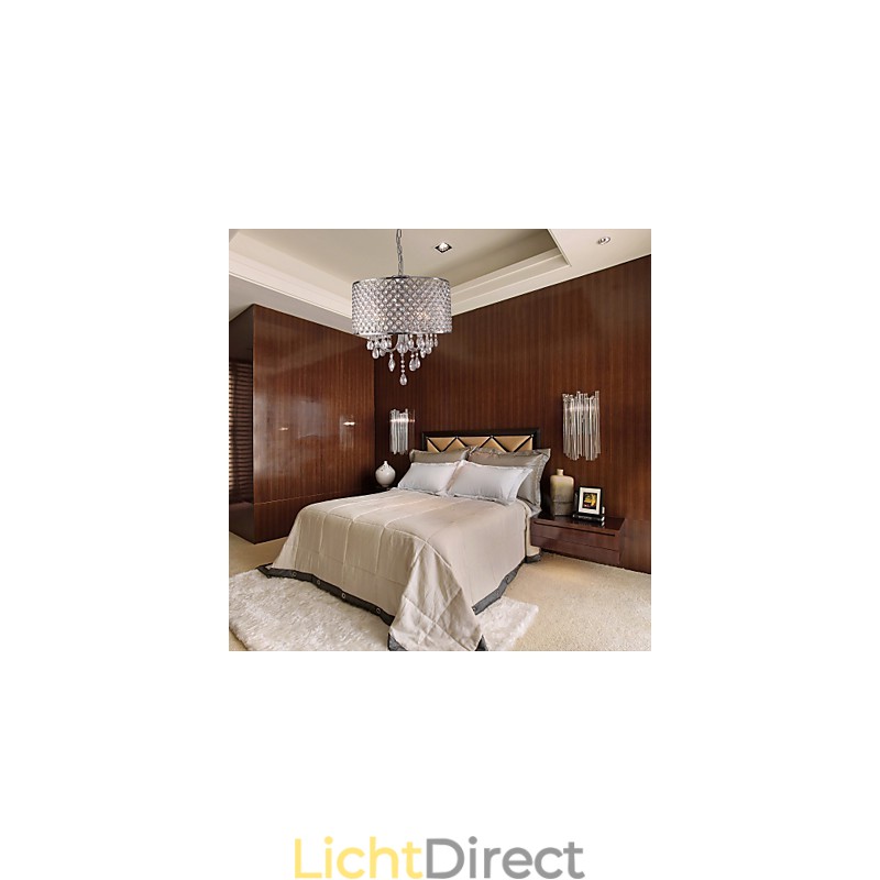 Traditionele klassieke kristallen chromen metalen kroonluchter