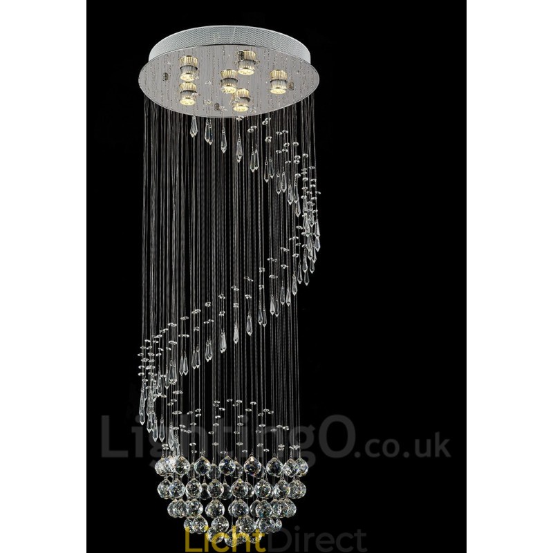 6 lampen moderne kristallen plafond hanglamp binnen kroonluchter verlichting lampen armaturen