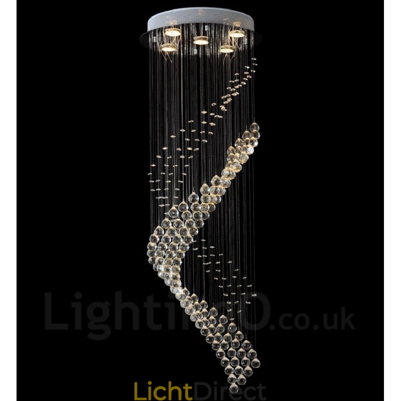 5 lampen moderne kristallen plafond hanglamp binnen kroonluchter verlichting lampen armaturen