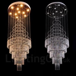 10 lampen moderne kristallen plafond hanglamp binnen kroonluchter verlichting lampen armaturen