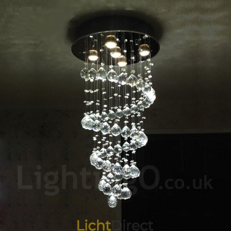 5 lampen moderne kristallen plafond hanglamp binnen kroonluchter verlichting lampen armaturen