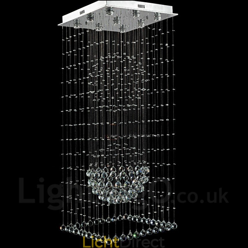 9 lampen moderne kristallen plafond hanglamp binnen kroonluchter verlichting lampen armaturen