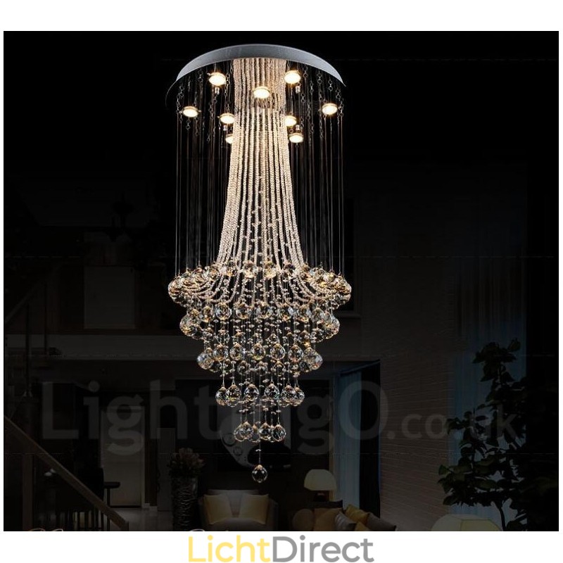 9 lampen moderne kristallen plafond hanglamp binnen kroonluchter verlichting lampen armaturen