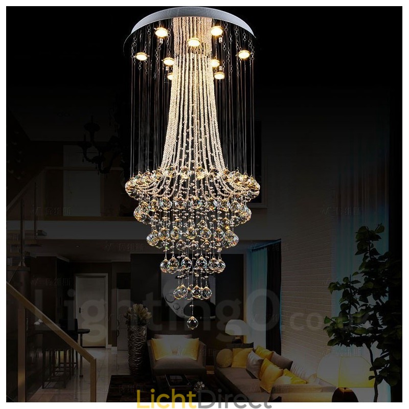 9 lampen moderne kristallen plafond hanglamp binnen kroonluchter verlichting lampen armaturen