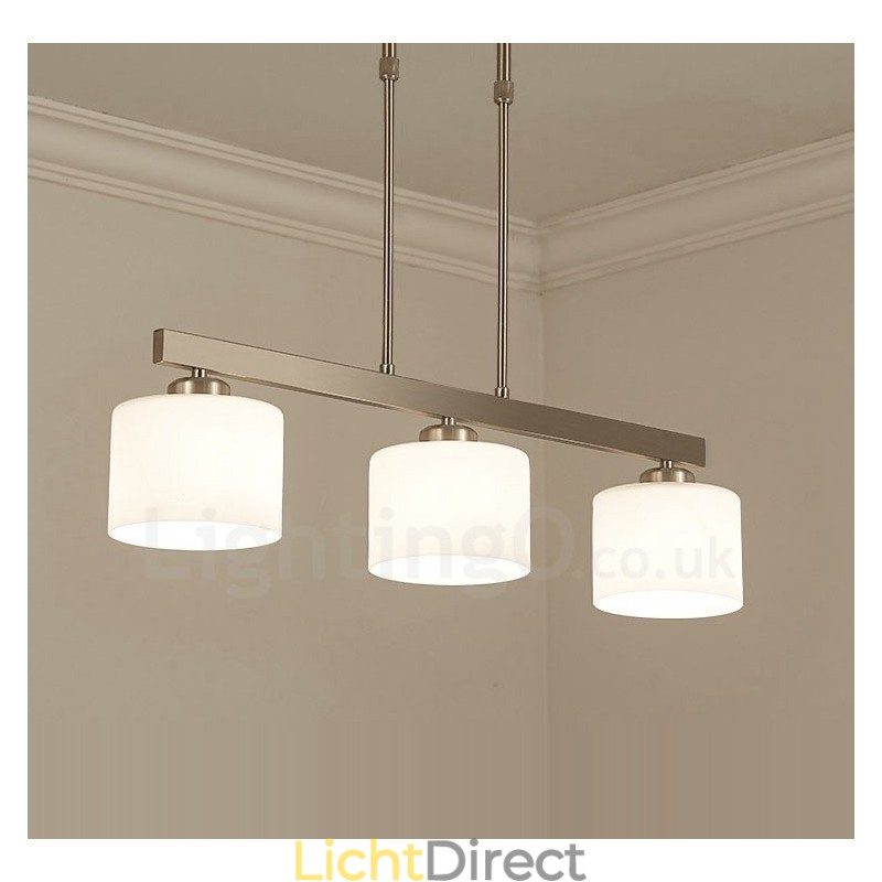 3 lampen moderne chromen hanglamp binnen kroonluchter thuis hangende verlichting lampen armaturen met glazen kappen