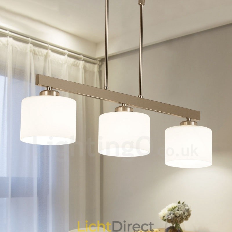 3 lampen moderne chromen hanglamp binnen kroonluchter thuis hangende verlichting lampen armaturen met glazen kappen
