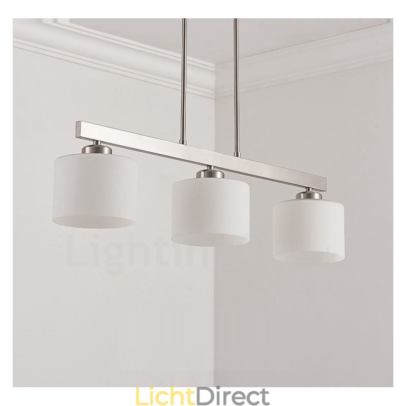3 lampen moderne chromen hanglamp binnen kroonluchter thuis hangende verlichting lampen armaturen met glazen kappen