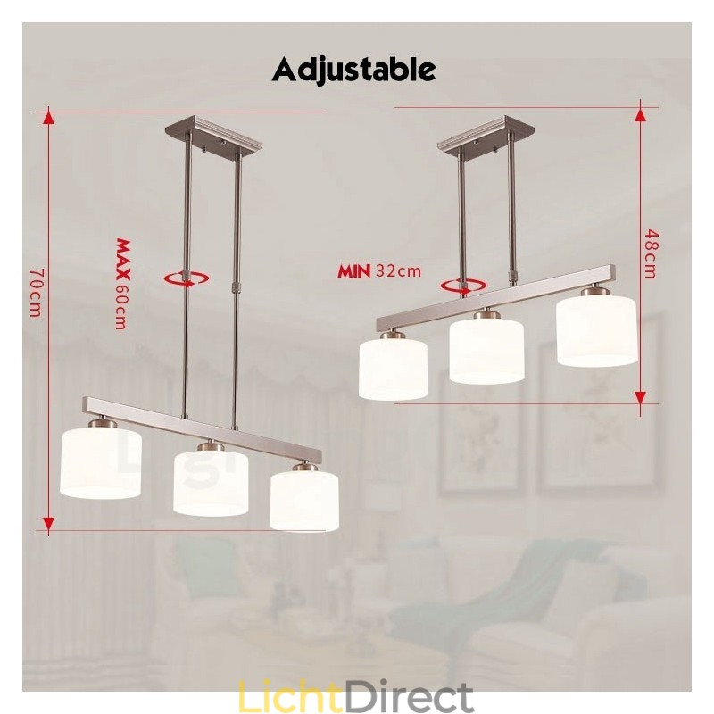 3 lampen moderne chromen hanglamp binnen kroonluchter thuis hangende verlichting lampen armaturen met glazen kappen