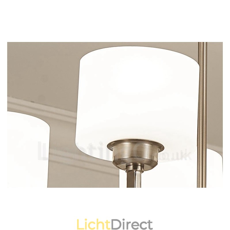 6 lampen moderne chromen hanglamp binnen kroonluchter thuis hangende verlichting lampen armaturen met glazen kappen