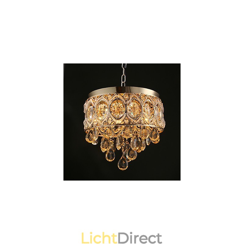 Gouden romantische champagne kristallen kroonluchter