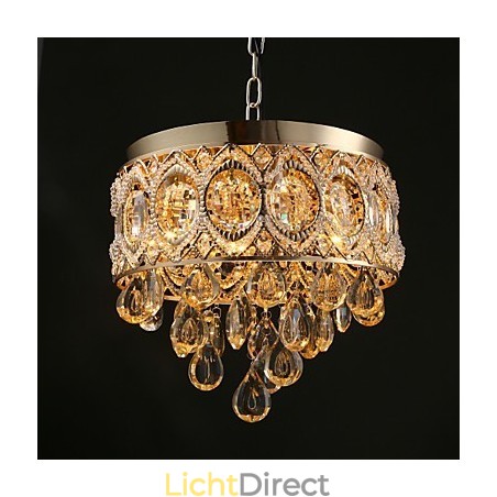 Gouden romantische champagne kristallen kroonluchter