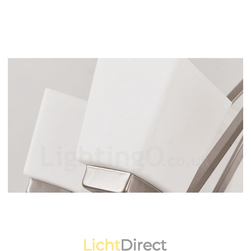 4 lampen Chromen hanglamp Binnen Moderne kroonluchter Thuis Hangende verlichting Lampen Armaturen met glazen kappen