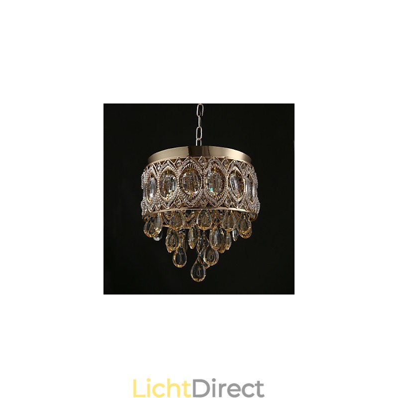 Gouden romantische champagne kristallen kroonluchter