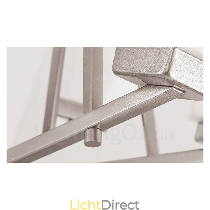 6 lampen Chromen hanglamp Binnen Moderne kroonluchter Thuis Hangende verlichting Lampen Armaturen met glazen kappen