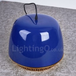 1-lichts moderne, eigentijdse hanglamp met zwart-wit-rood-blauwe kap