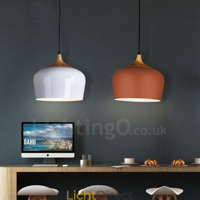 1 Lichts Moderne Hedendaagse Hanglamp Hanglamp met Wit Rood Blauwe Kap