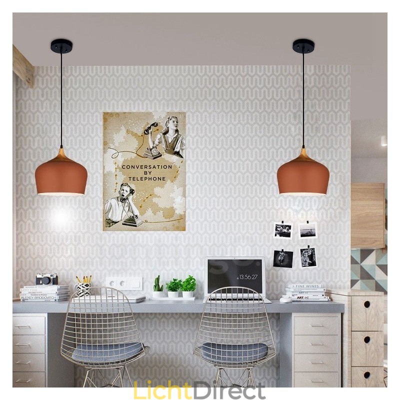 1 Lichts Moderne Hedendaagse Hanglamp Hanglamp met Wit Rood Blauwe Kap