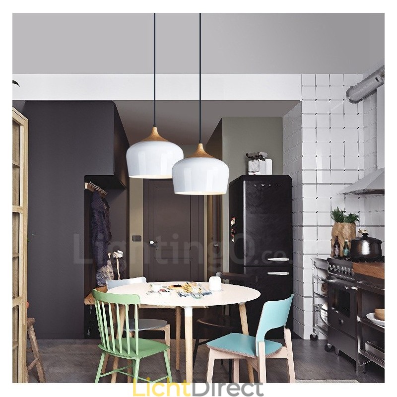 1 Lichts Moderne Hedendaagse Hanglamp Hanglamp met Wit Rood Blauwe Kap