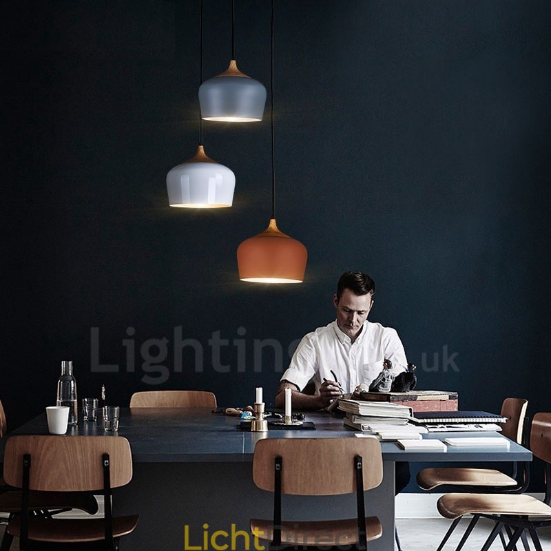 1 Lichts Moderne Hedendaagse Hanglamp Hanglamp met Wit Rood Blauwe Kap
