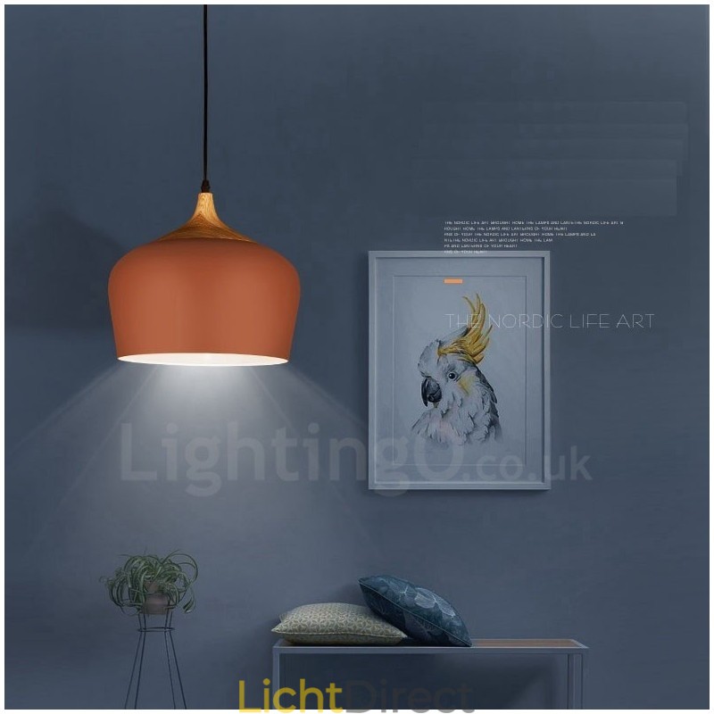 1 Lichts Moderne Hedendaagse Hanglamp Hanglamp met Wit Rood Blauwe Kap