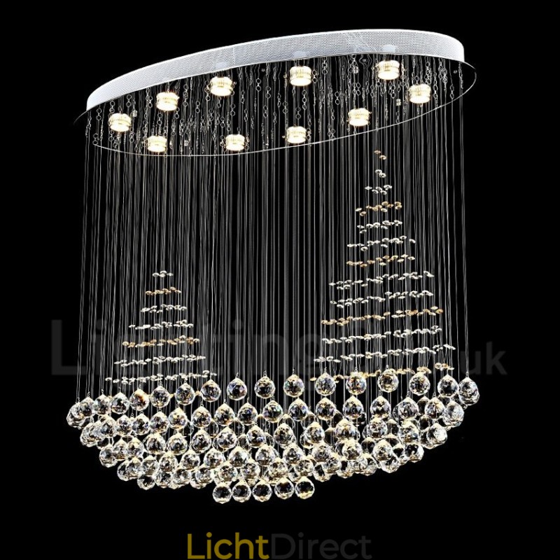 10 lampen moderne K9 kristal plafond hanglamp binnen kroonluchter verlichting lampen armaturen