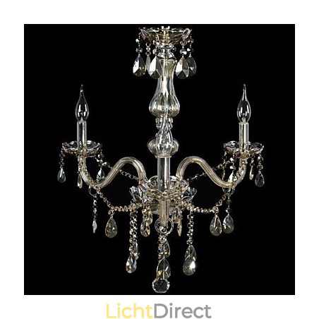3-lichts luxe kristallen kroonluchter cognackleur K9 kristallen kroonluchter 3-lichts luxe kristallen kroonluchter cognackleur K9 kristallen kroonluchter