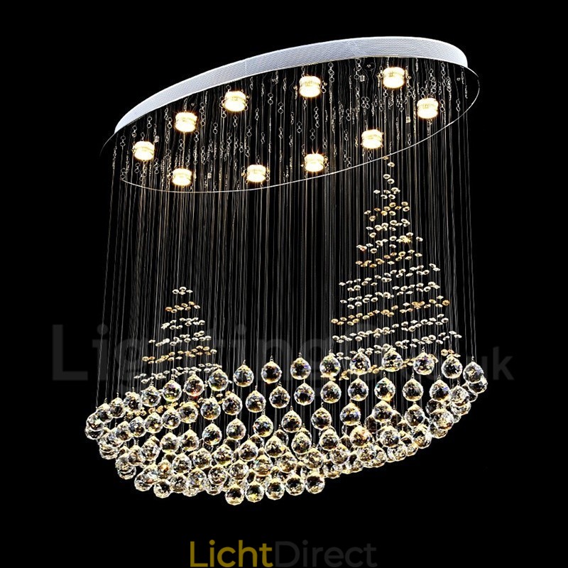 10 lampen moderne K9 kristal plafond hanglamp binnen kroonluchter verlichting lampen armaturen