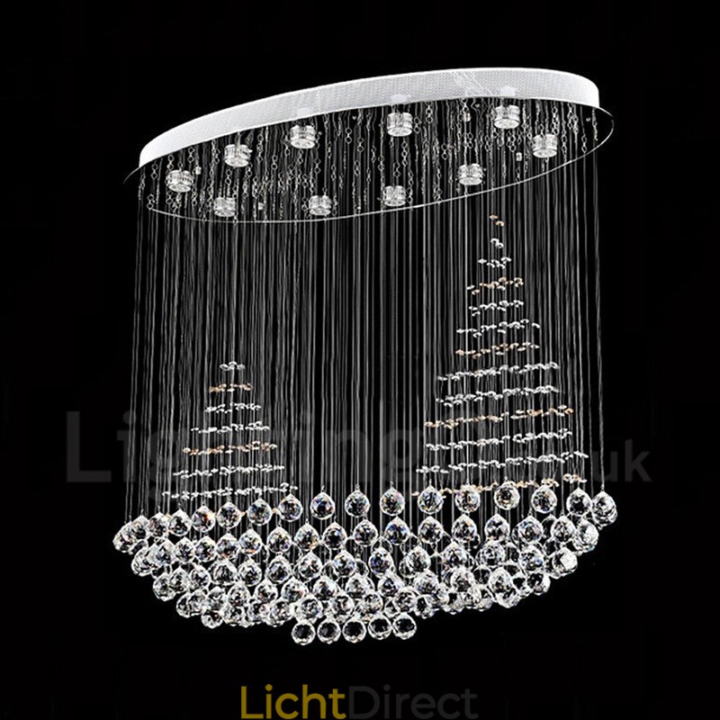 10 lampen moderne K9 kristal plafond hanglamp binnen kroonluchter verlichting lampen armaturen