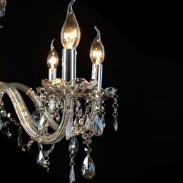 3-lichts luxe kristallen kroonluchter cognackleur K9 kristallen kroonluchter