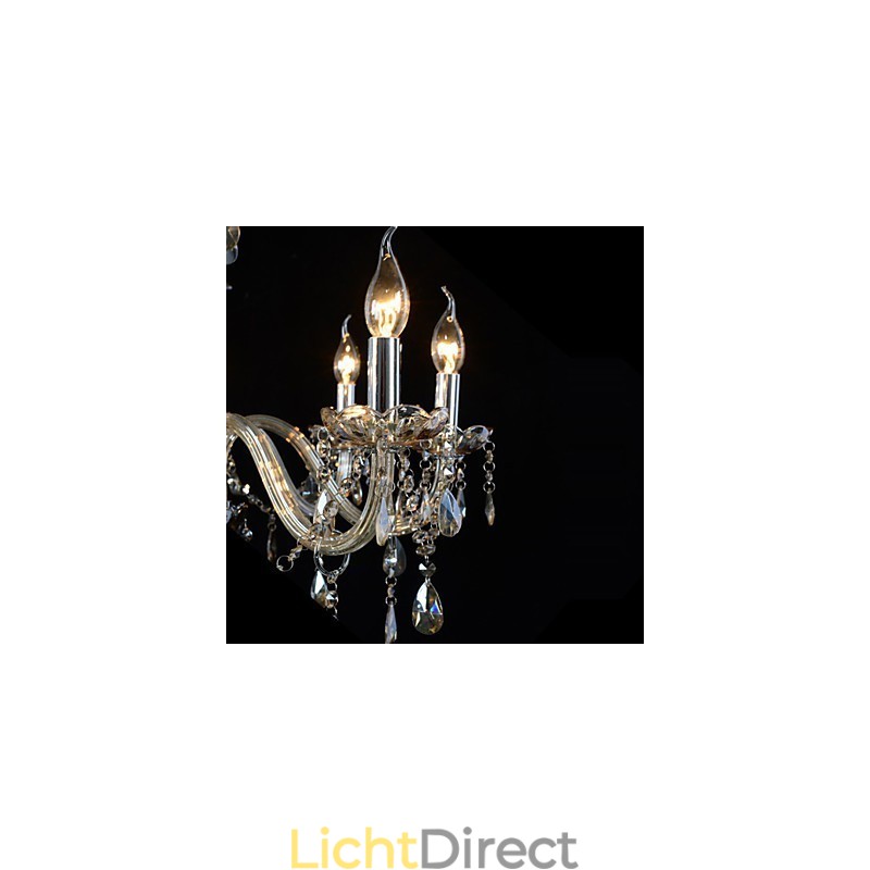 3-lichts luxe kristallen kroonluchter cognackleur K9 kristallen kroonluchter