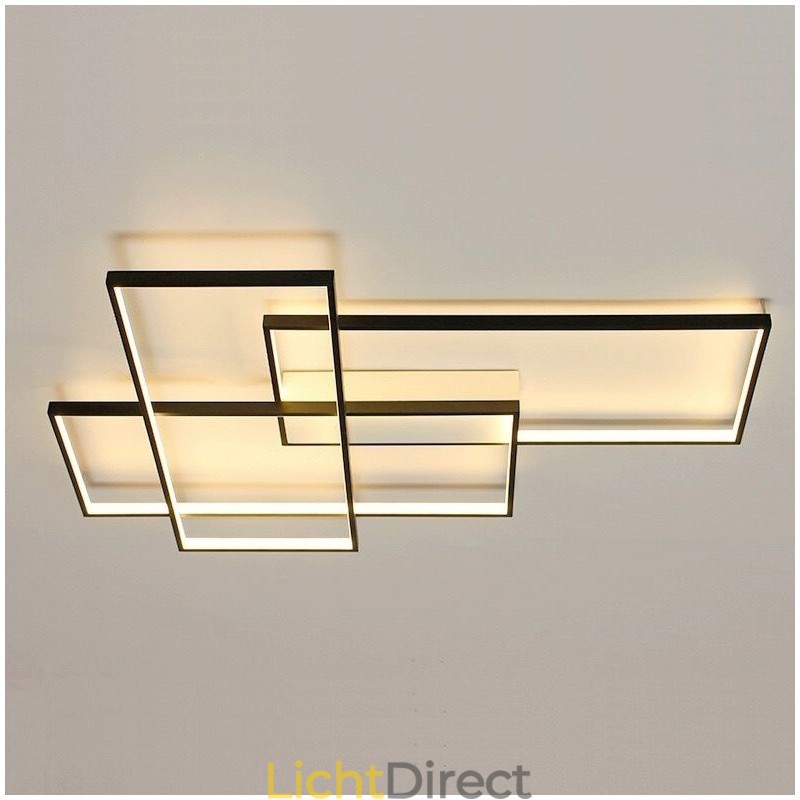 Moderne eigentijdse aluminium schilderij plafondlamp inbouw wandlamp met afstandsbediening dimmer voor woonkamer slaapkamer