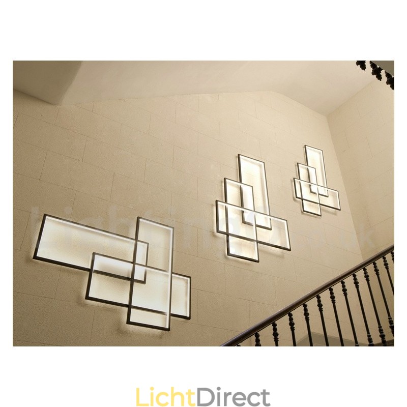 Moderne eigentijdse aluminium schilderij plafondlamp inbouw wandlamp met afstandsbediening dimmer voor woonkamer slaapkamer