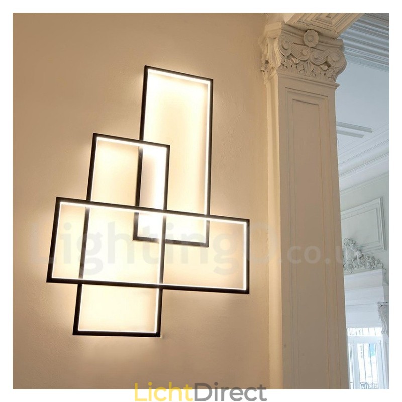 Moderne eigentijdse aluminium schilderij plafondlamp inbouw wandlamp met afstandsbediening dimmer voor woonkamer slaapkamer