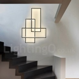 Moderne eigentijdse aluminium schilderij plafondlamp inbouw wandlamp met afstandsbediening dimmer voor woonkamer slaapkamer