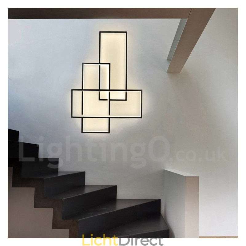 Moderne eigentijdse aluminium schilderij plafondlamp inbouw wandlamp met afstandsbediening dimmer voor woonkamer slaapkamer