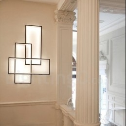 Moderne eigentijdse aluminium schilderij plafondlamp inbouw wandlamp met afstandsbediening dimmer voor woonkamer slaapkamer